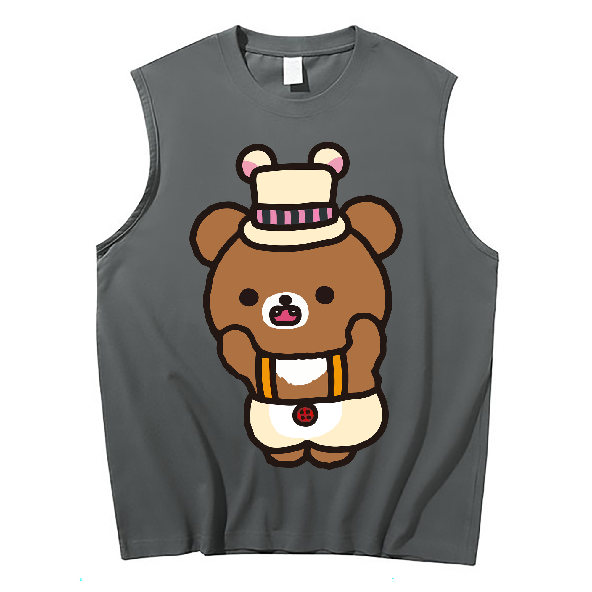 （画像用） リラックマ リラックマ キイロイトリ Rilakkuma Korilakkuma Kiiroitori コットン100％タンクトップ（フロントプリント）